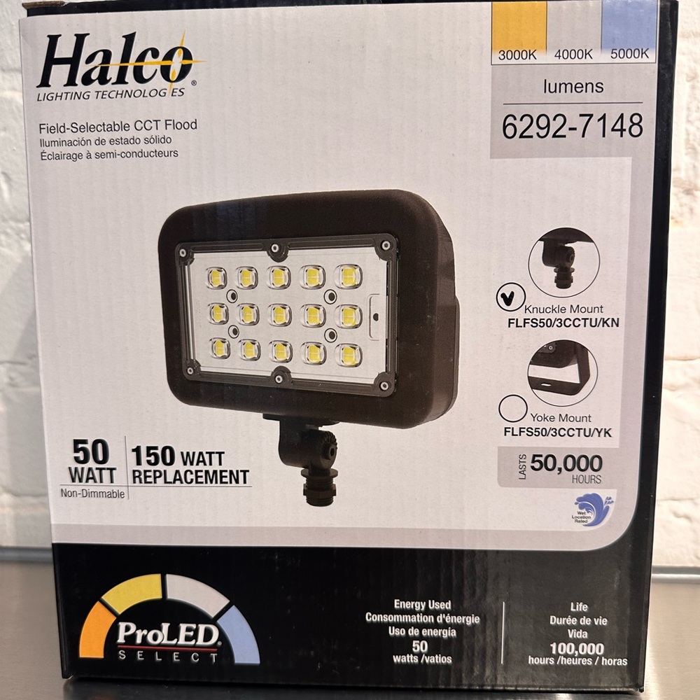 Halco White Flood LED Light Fixture with Long Lifespan
